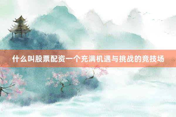 什么叫股票配资一个充满机遇与挑战的竞技场